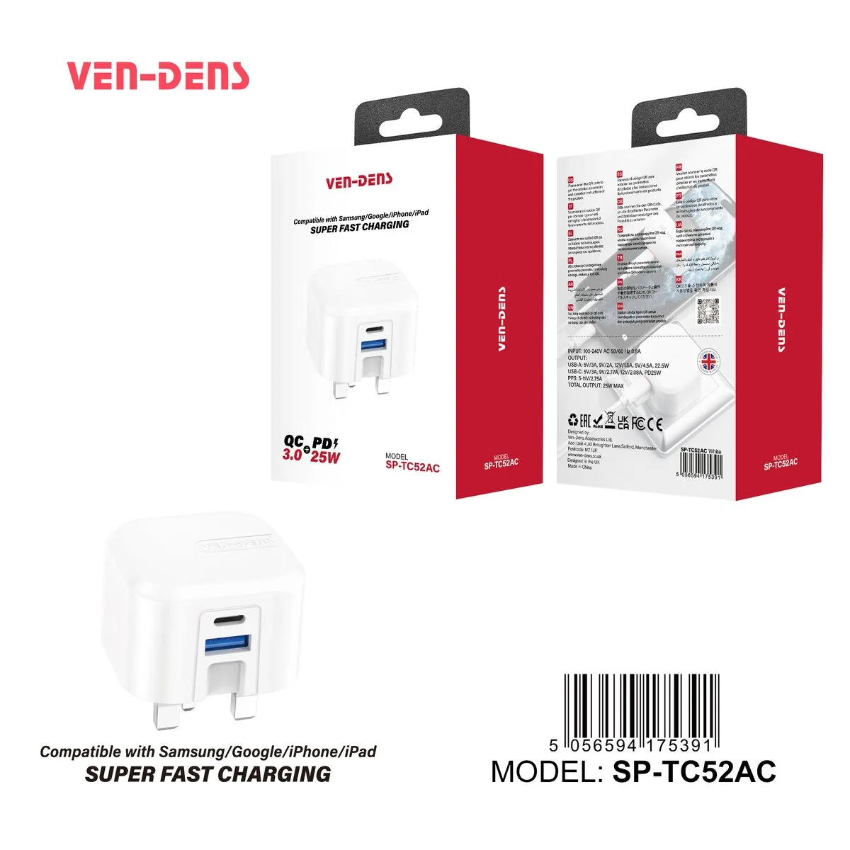 25W fast charger plug, 1 or 2 ports, photo 2