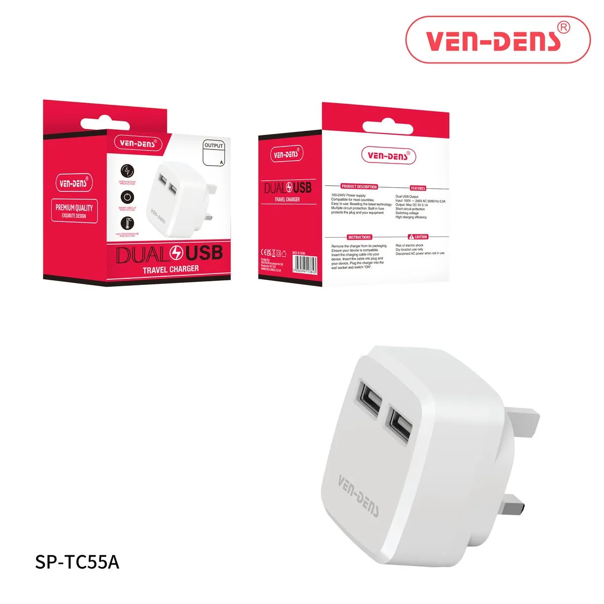USB-A charger plug, 1 or 2 ports, photo 2